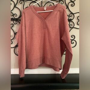 District Women's V-Neck Sweater - Dusty Rose